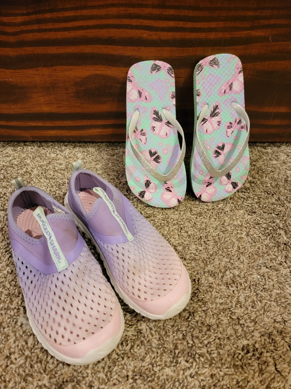 Kids Lavender & Pink Water Shoes – Slip-On Mesh Aquatic Shoe Bundle